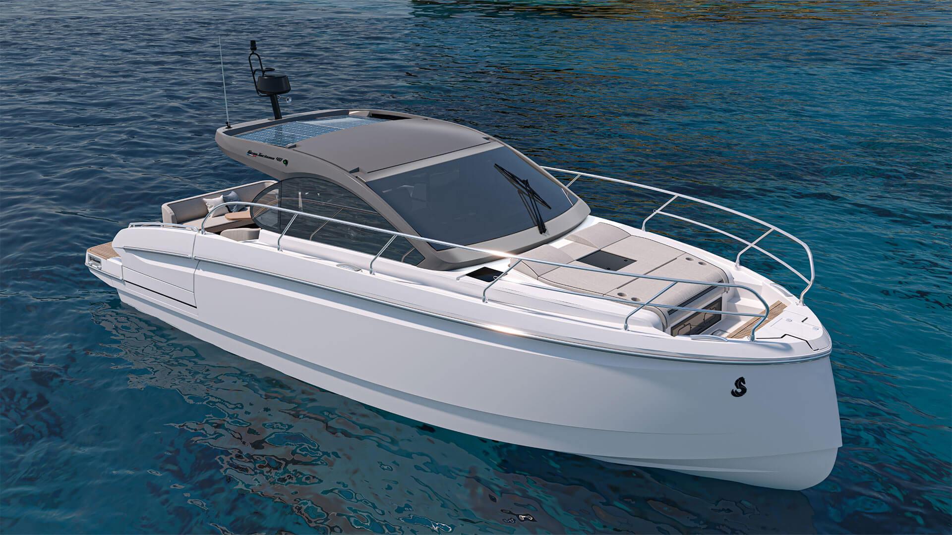 Beneteau Gran Turismo 40 2026 Beneteau Gran Turismo 40 yacht on clear blue water, showcasing sleek design and modern features.