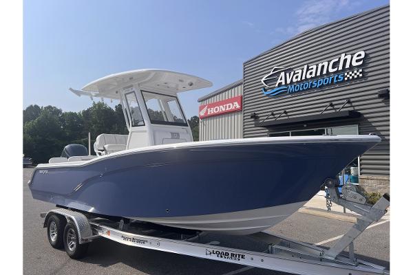 Sea Fox 248 Commander 2024 Sea Fox 248 Commander boat on trailer at Avalanche Motorsports dealership.