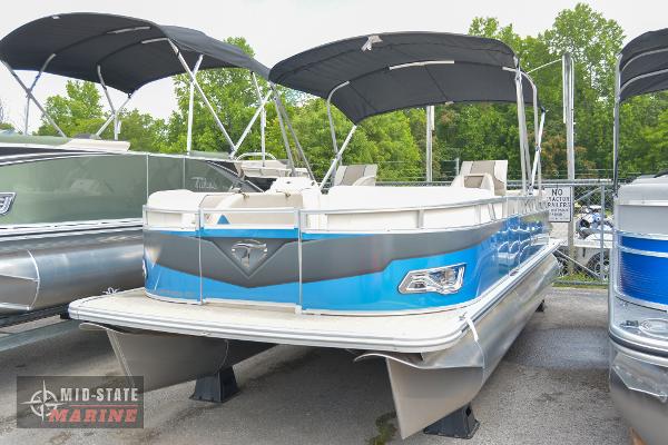 Tahoe Pontoon Sport 85 Quad Lounger 2024 Tahoe Pontoon Sport 85 Quad Lounger with canopy at Mid-State Marine.