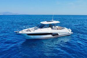 Jeanneau CAP CAMARAT 12.5 WA 2021 Jeanneau CAP CAMARAT 12.5 WA boat cruising on open blue sea.