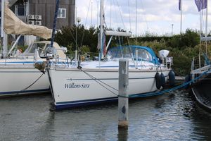 Bavaria 44 Sailboat Bavaria 44, 2002 model, named "Willem-Sara" docked in a marina.