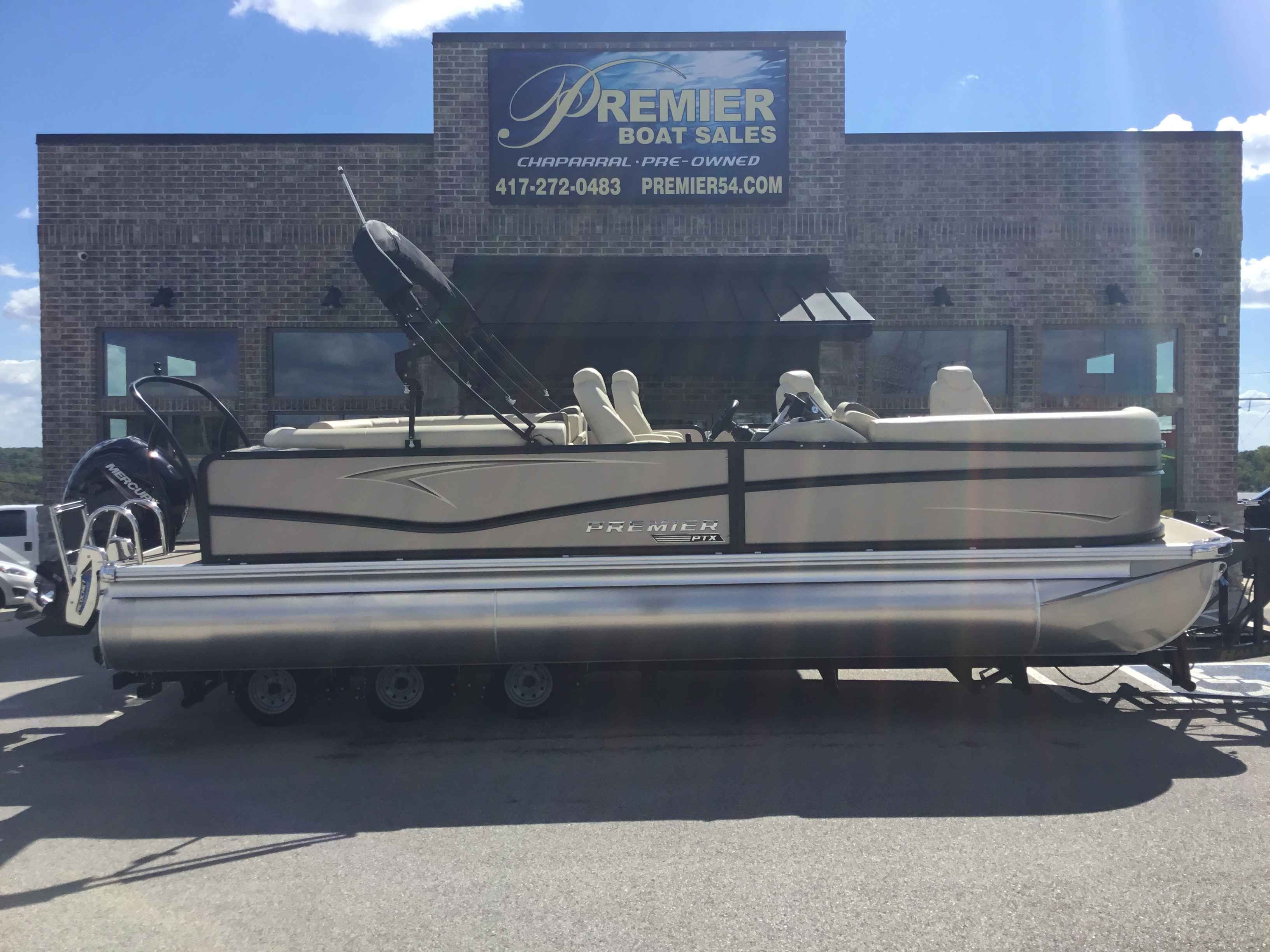 Premier Sunsation RF 230 DL 2023 Premier Sunsation RF 230 DL pontoon boat at Premier Boat Sales dealership.