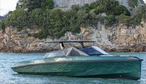 Wally Wallytender 43X 2024 Wally Wallytender 43X yacht on serene water, rocky shoreline background.
