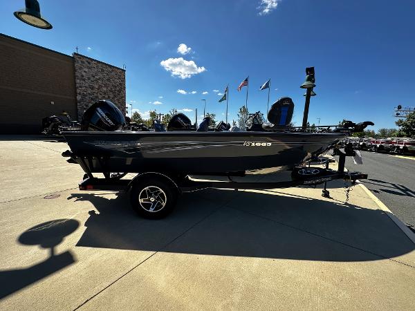 Ranger VS1665SC 2023 Ranger VS1665SC fishing boat on a trailer, parked outdoors.