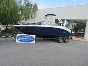 Chaparral 23 SSi 2022 Chaparral 23 SSi boat on trailer at Erwin Marine Sales.