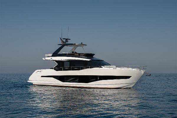 Astondoa AS5 2023 Astondoa AS5 luxury yacht on calm ocean water.