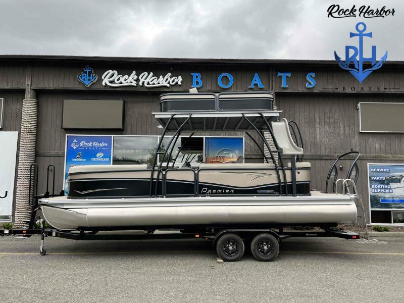 Premier Sunsation RE 250 WALK ON CL 2023 Premier Sunsation RE 250 WALK ON CL pontoon boat at Rock Harbor Boats dealership.