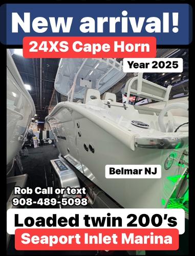 Cape Horn 24 XS 2025 Cape Horn 24 XS boat, new arrival at Seaport Inlet Marina, Belmar NJ.
