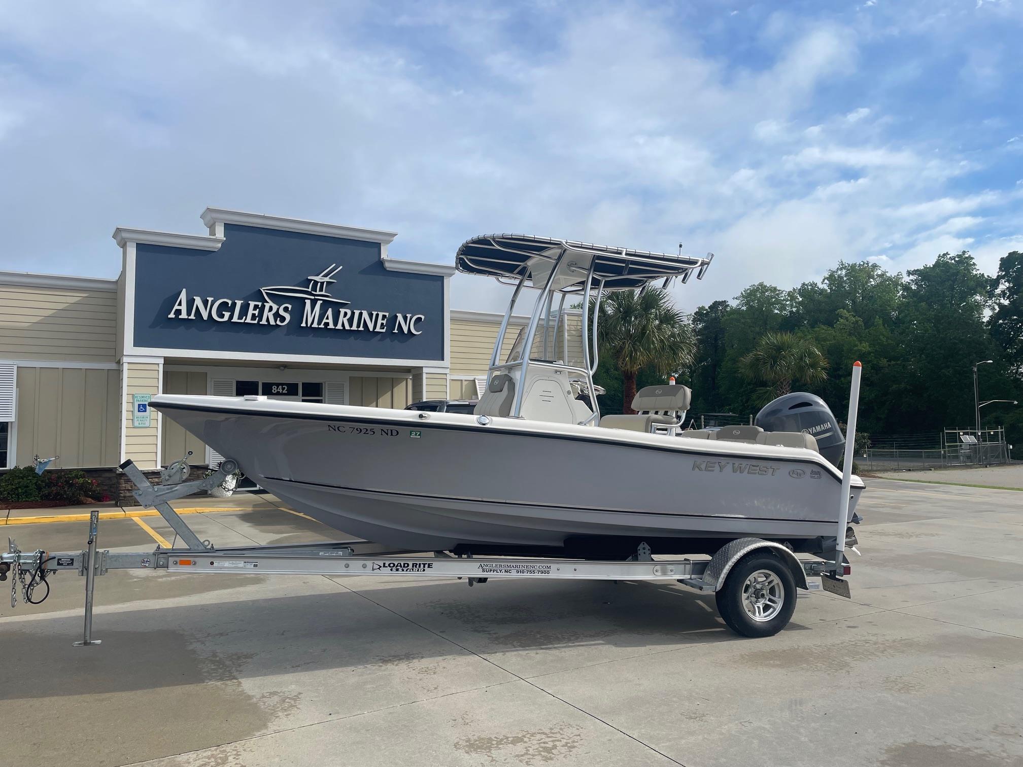 Key West 189 FS 2024 Key West 189 FS boat on trailer at Anglers Marine NC dealership.