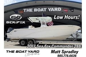 Sea Fox 288 Commander 2018 Sea Fox 288 Commander boat at The Boat Yard, low hours, contact Matt Spradley.
