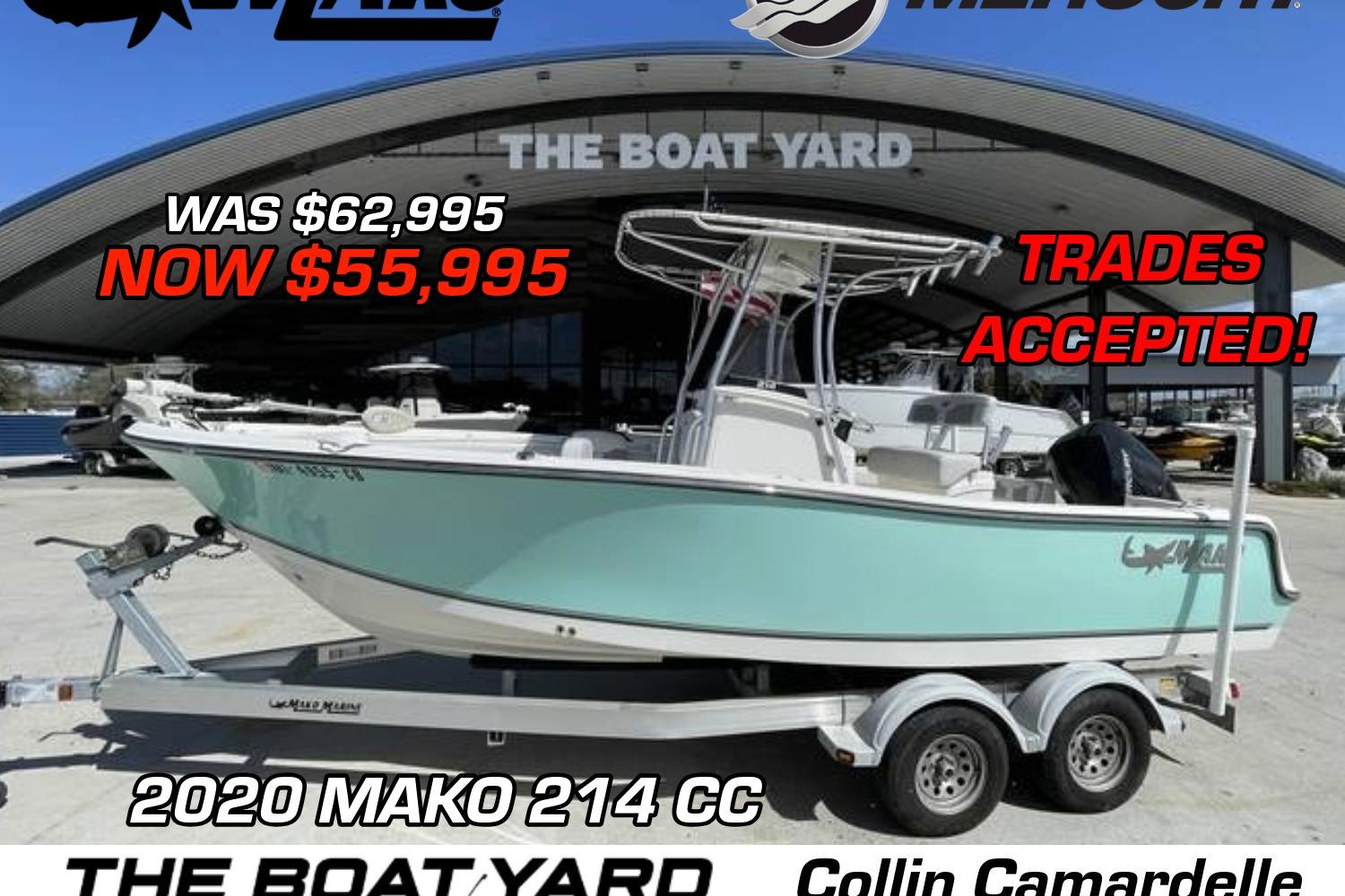 Mako 214 Center Console 2020 Mako 214 Center Console boat for sale, discounted to $55,995, trades accepted.