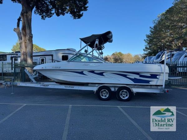 MB B52 V 2009 MB B52 V boat on trailer at Dodd RV Marine dealership.
