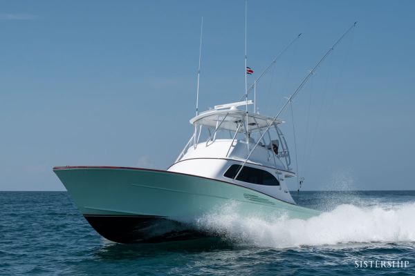 Maverick Yachts Costa Rica 45 Sportfish 2025 Maverick Yachts Costa Rica 45 Sportfish cruising on open water.