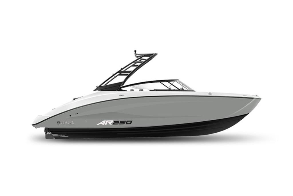 Yamaha Boats AR250 2026 Yamaha Boats AR250, sleek design, side view, white and black color scheme.