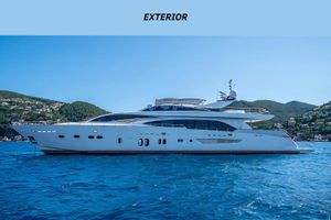 Guy Couach 3300 Fly Luxury 2007 Guy Couach 3300 Fly yacht on blue ocean, scenic coastal backdrop.