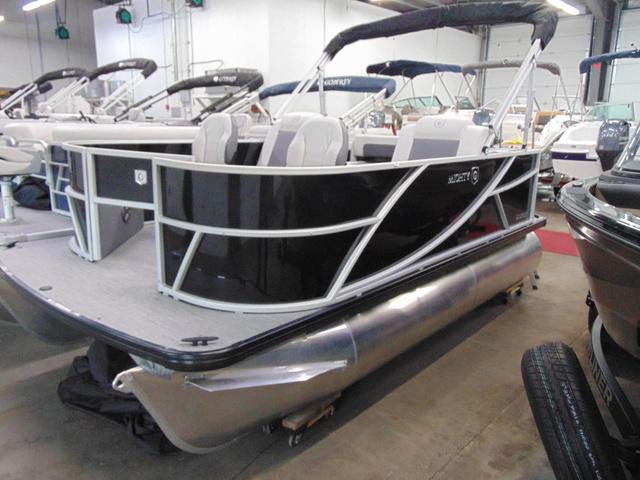 Godfrey Marine 1476 Mighty G Fish 2023 Godfrey Pontoons 1476 Mighty G Fish pontoon boat in showroom display.