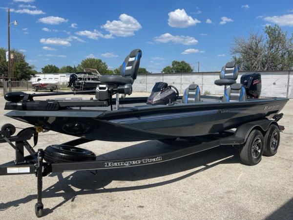 Ranger RT188P 2024 Ranger RT188P fishing boat on trailer under blue sky.