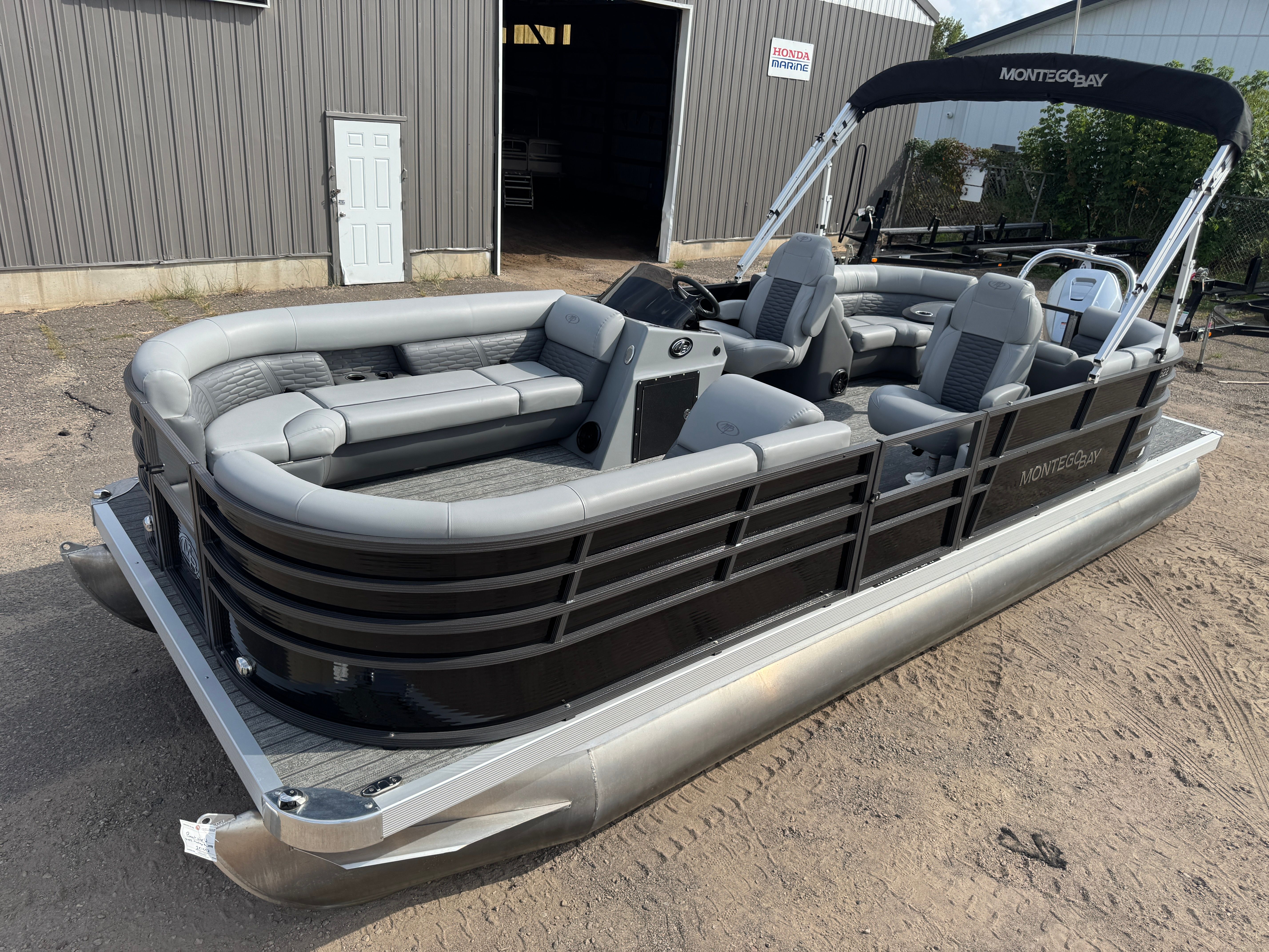 2023 Montego Bay 8522 Quad Lounge Pontoon with 115HP Honda Fourstroke EFI