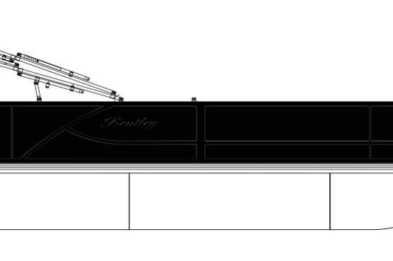 Bentley Pontoons LE 200 CW 2026 Bentley Pontoons LE 200 CW side view illustration, sleek design.