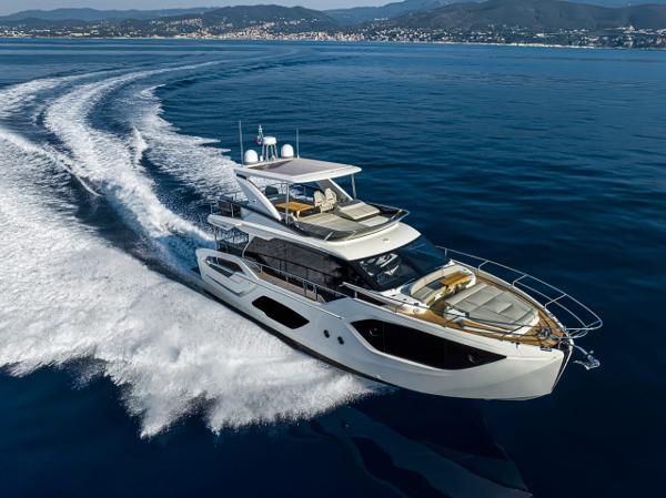 Absolute 52 FLY 2025 Absolute 52 FLY yacht cruising on open water, showcasing sleek design and luxury features.