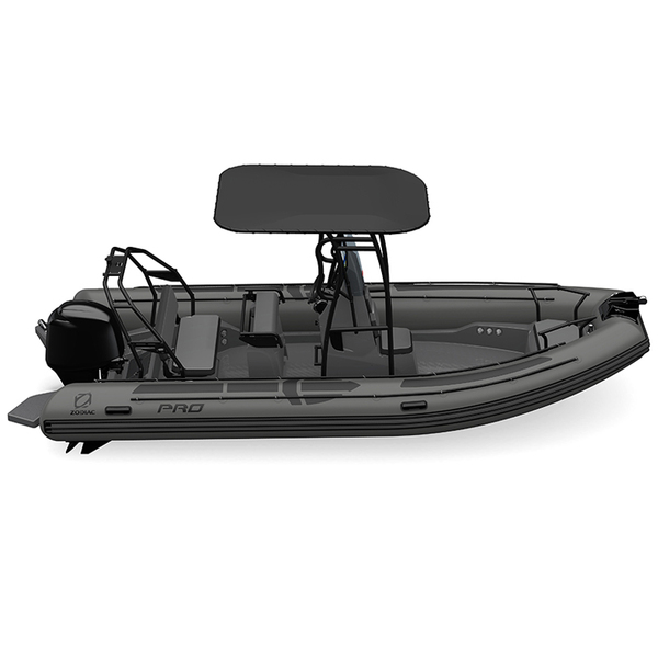 Zodiac PRO 6.5 PVC Black Boat Dark Grey Hull, Max 15 Persons (BOAT ONLY)