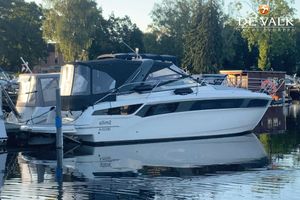 Bavaria S36 Open Bavaria S36 Open 2021 yacht docked in calm waters.