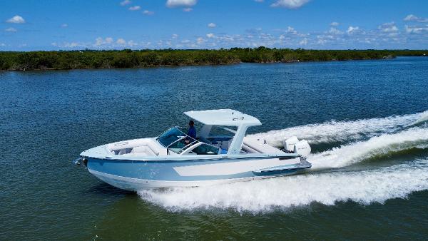 Aviara AV32 OB 2021 Aviara AV32 OB cruising on a sunny day.