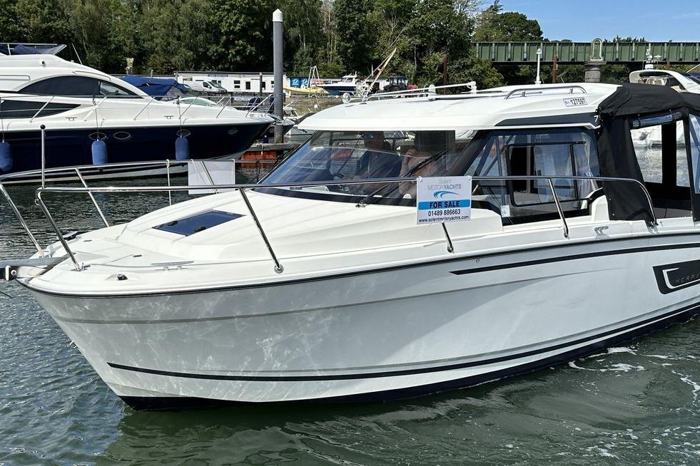 Jeanneau Merry Fisher 795 Series 2 2021 Jeanneau Merry Fisher 795 Series 2 boat for sale, docked in marina.