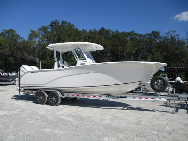 Sea Fox 288 Commander 2025 Sea Fox 288 Commander boat on trailer, parked outdoors.