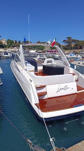 Rio Yachts Rio 36 2013 Rio Yachts Rio 36 docked in a sunny marina.