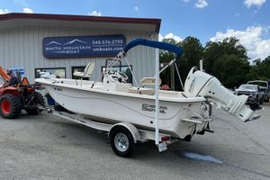 Carolina Skiff 19 LS 2020 Carolina Skiff 19 LS boat on trailer at Smith Mountain Boat dealership.