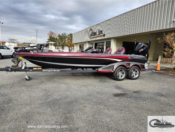 Ranger Z521R 2024 Ranger Z521R boat on trailer outside Collins Inc. dealership.