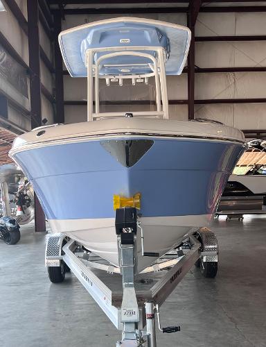 Robalo R222 Center Console 2023 Robalo R222 Center Console boat in storage facility.