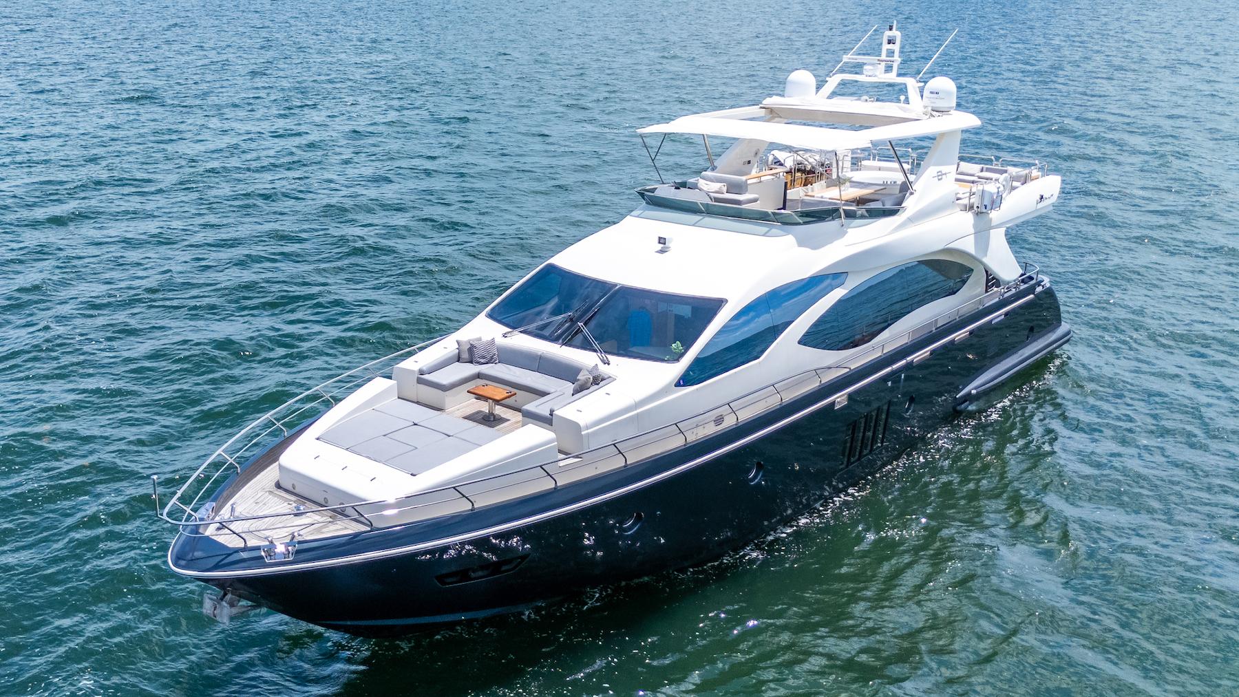 Azimut 84 Flybridge Motor Yacht 2013 Azimut 84 Flybridge Motor Yacht cruising on open water.