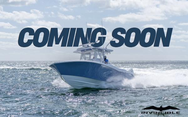 Invincible 36 Open Fisherman Invincible 36 Open Fisherman 2026 boat on ocean, 'Coming Soon' text overlay.