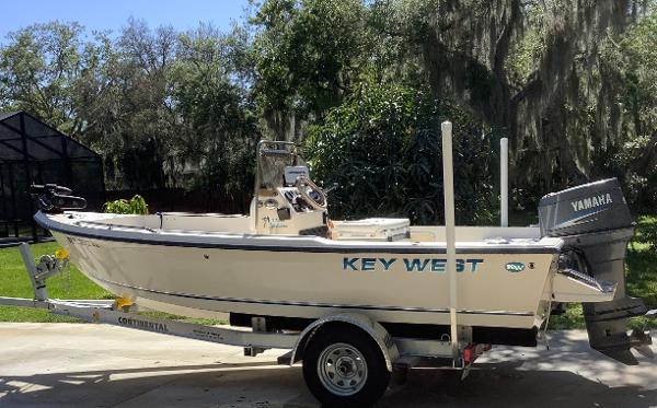 Key West Boats 268 CC Sunbrella Mediterranean Blue Tweed T-Top Canvas/Spray  Shield/Cargo & Storage Nets Set 2138T-53,2938-53,2938SN