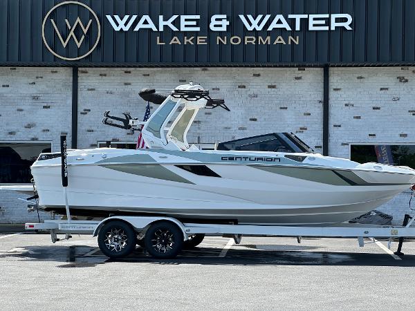 Centurion Fe23 2025 Centurion Fe23 boat on trailer at Wake & Water Lake Norman dealership.