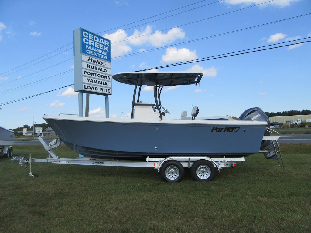 Parker 23 SE CC 2025 Parker 23 SE CC boat on trailer at Cedar Creek Marine Center.