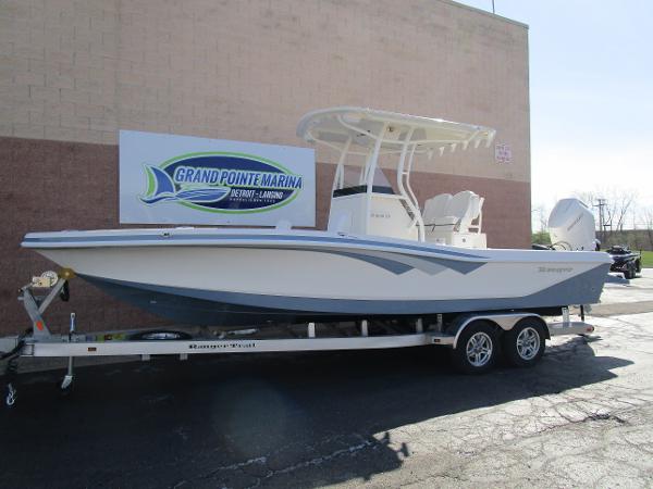 Ranger 2660 Bay 2024 Ranger 2660 Bay boat on trailer at Grand Pointe Marina.