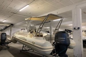 Capelli Tempest 650 2013 Capelli Tempest 650 boat with Yamaha engine in indoor storage.