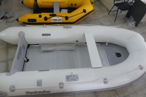 Protender 360 ALU Protender 360 ALU inflatable boat, 2025 model, displayed indoors on a tiled floor.