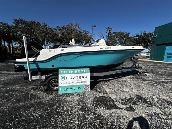 Trophy T20 2021 Trophy T20 boat on trailer, available at Boateka.