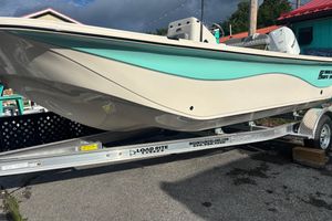 Carolina Skiff 19 LS 2025 Carolina Skiff 19 LS boat on Load Rite trailer, parked outdoors.