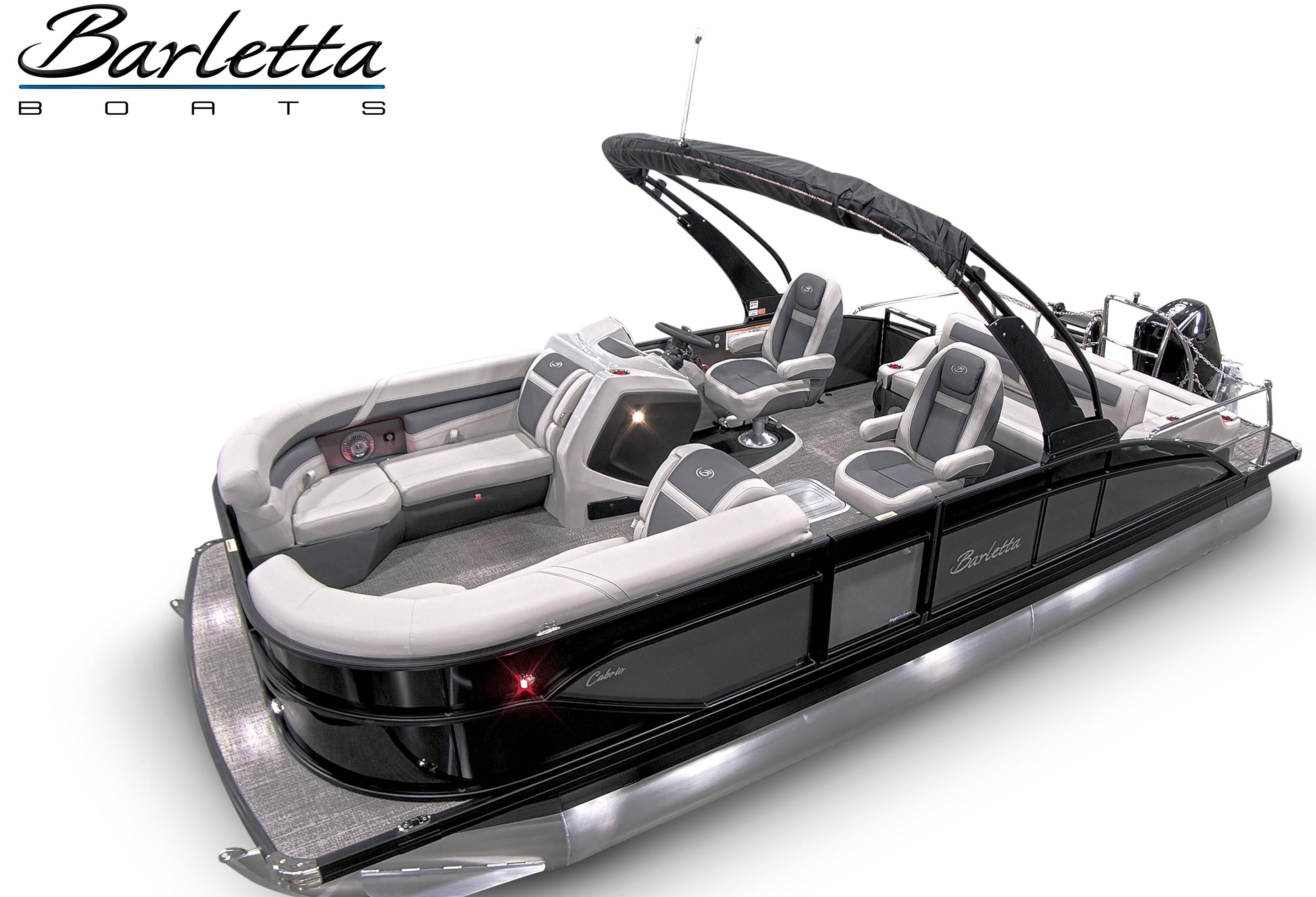 Barletta Cabrio 22UC 2025 Barletta Cabrio 22UC pontoon boat with luxurious seating and sleek design.