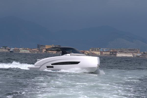 Nassima Yacht N40 Nassima Yacht N40 2025 model cruising on the water with a coastal city backdrop.