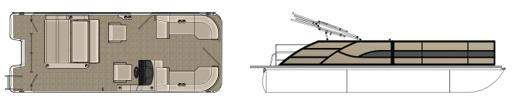 Bentley Pontoons Legacy 223 Swingback / DF150ATXSS5