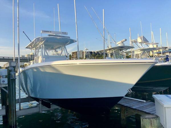 Invincible 36' OPEN FISHERMAN 2020 Invincible 36' Open Fisherman boat docked at marina.