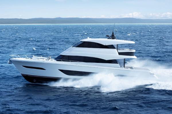 Maritimo M75 2025 Maritimo M75 yacht cruising on open sea.