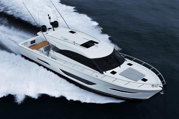 Maritimo S600 2025 Maritimo S600 yacht cruising on open water.
