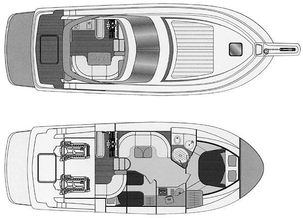 Uniesse 42 Open Manufacturer Provided Image: 42 - deck & cabin plan